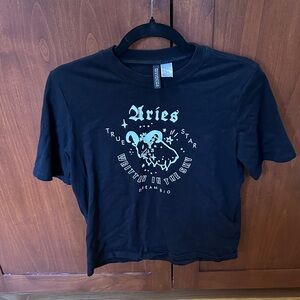 H&M Black Aries Graphic Tee